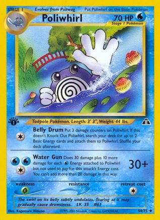 Poliwhirl 44/75 - [Neo Discovery] 1st Edition