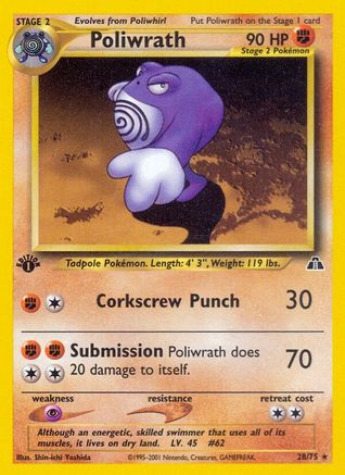 Poliwrath (28) 28/75 - [Neo Discovery] 1st Edition