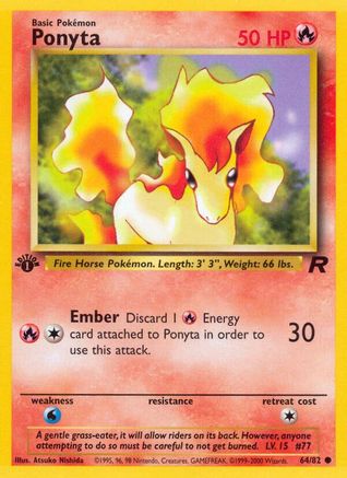 Ponyta 64/82 - [Team Rocket] 1st Edition