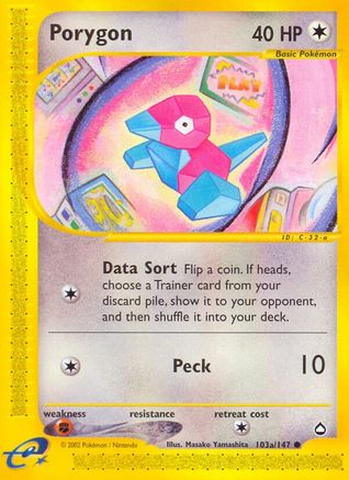 Porygon (103a) 103a/147 - [Aquapolis]
