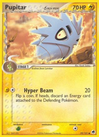 Pupitar (Delta Species) 59/101 - [Dragon Frontiers] Reverse Holofoil