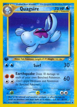 Quagsire 45/111 - [Neo Genesis] 1st Edition