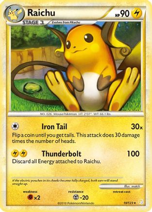 Raichu 10/123 - [HeartGold SoulSilver] Holofoil