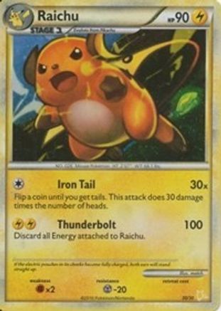 Raichu (30/30) [HeartGold &amp; SoulSilver : Kit d'entraînement - Raichu] 