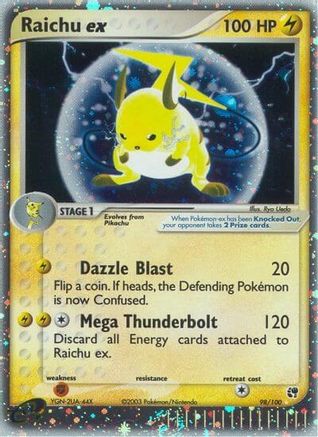 Raichu ex 98/100 - [Sandstorm] Holofoil