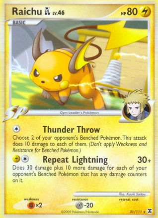 Raichu GL (31/111) [Platine : Rivals montants] 