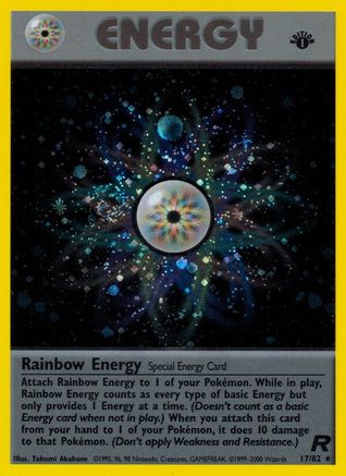Rainbow Energy (17) 17/82 - [Team Rocket] 1st Edition Holofoil