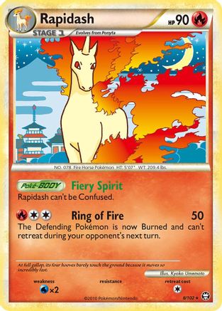 Rapidash (8/102) [HeartGold & SoulSilver: Triumphant]