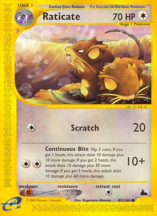 Raticate (89/144) [Skyridge] 