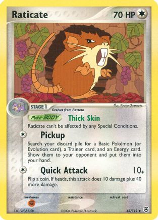 Raticate (48/112) [EX : Rouge Feu et Vert Feuille] 