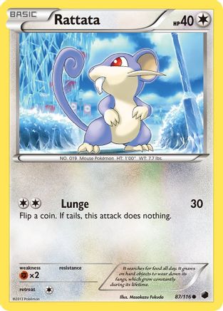 Rattata (87/116) [Noir et blanc : gel du plasma] 