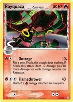 Rayquaza (26/110) (Espèce Delta) (Estampillé) [EX : Fantômes Holon] 