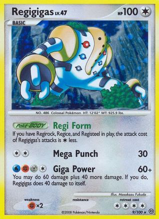 Regigigas (9/100) [Diamant &amp; Perle : Stormfront] 