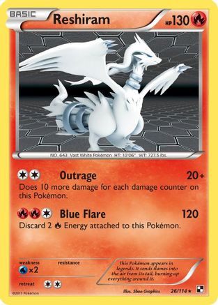 Reshiram 26/114 - [Black and White] Holofoil