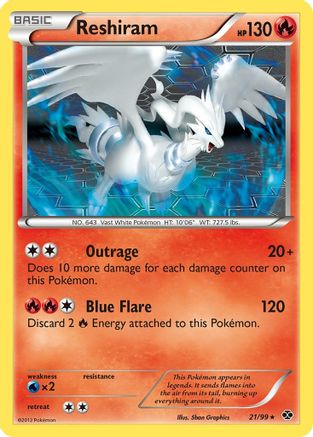 Reshiram (21/99) [Noir et blanc : prochaines destinées] 