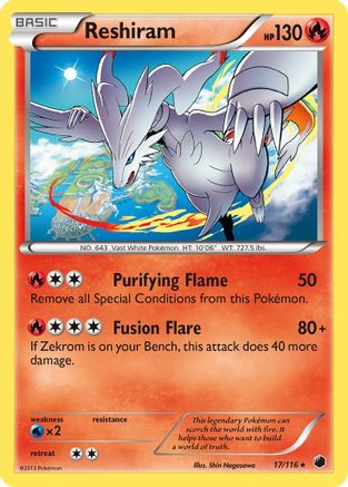 Reshiram (17/116) [Noir et blanc : Gel du plasma] 