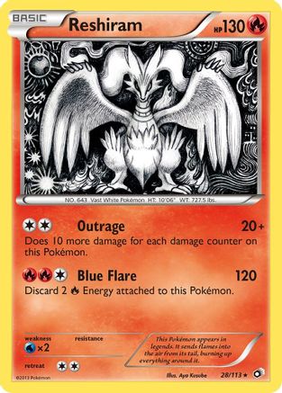 Reshiram (28/113) [Noir et blanc : trésors légendaires] 