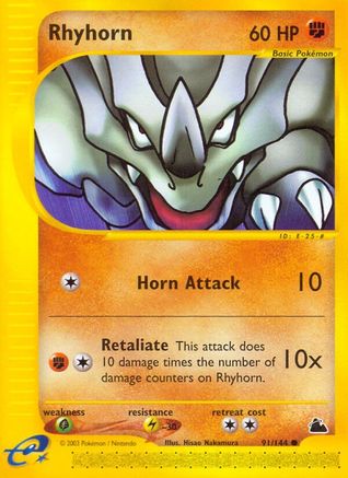 Rhyhorn (91/144) [Skyridge] 