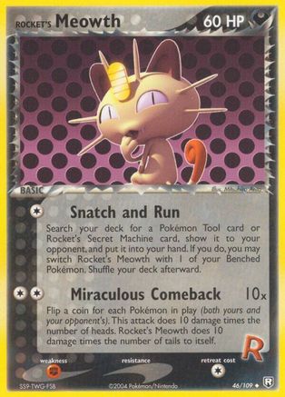 Rocket's Meowth 46/109 - [Team Rocket Returns] Reverse Holofoil