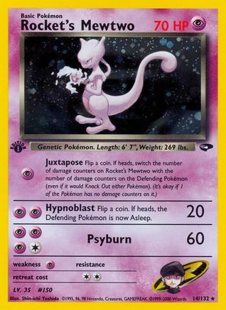 Rocket's Mewtwo (14/132) [Gym Challenge 1ère édition] 