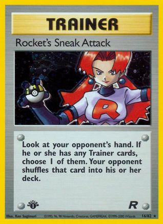 Rocket's Sneak Attack (16) 16/82 - [Team Rocket] 1st Edition Holofoil