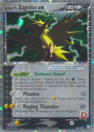 Ex Zapdos de Rocket (106/109) [EX : le retour de la Team Rocket] 