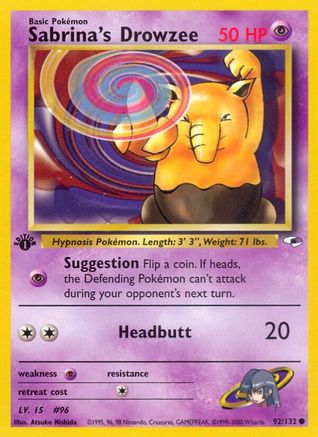 Sabrina's Drowzee 92/132 - [Gym Heroes] 1st Edition