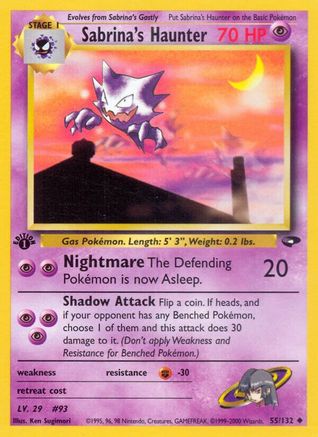 Sabrina's Haunter 55/132 - [Gym Challenge] 1st Edition
