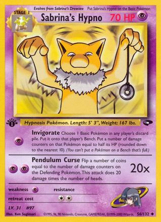 Sabrina's Hypno 56/132 - [Gym Challenge] 1st Edition