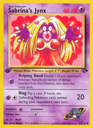 Sabrina's Jynx 57/132 - [Gym Challenge] 1st Edition
