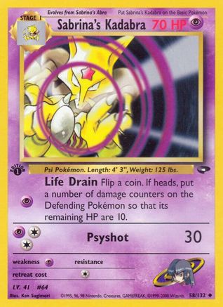 Sabrina's Kadabra 58/132 - [Gym Challenge] 1st Edition