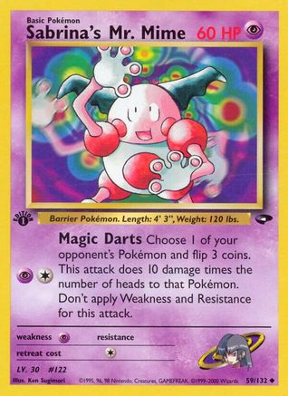 Sabrina's Mr. Mime 59/132 - [Gym Challenge] 1st Edition