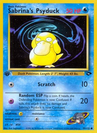 Sabrina's Psyduck 99/132 - [Gym Challenge] 1st Edition