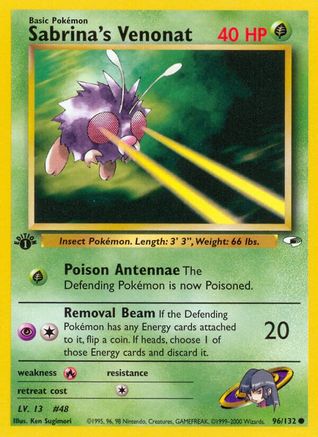 Sabrina's Venonat 96/132 - [Gym Heroes] 1st Edition