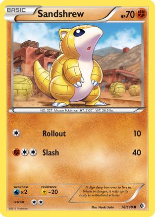 Sandshrew (78/149) [Noir et blanc : frontières franchies] 