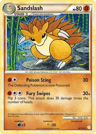 Sandslash (29/123) [HeartGold &amp; SoulSilver : Ensemble de base] 