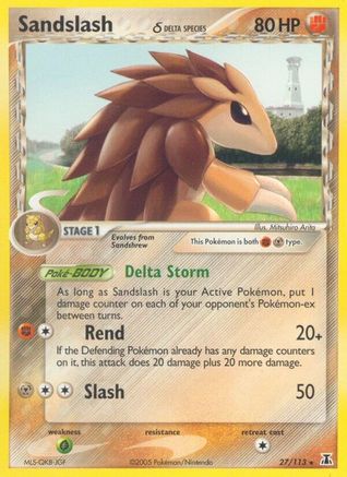 Sandslash (27/113) (Espèces Delta) (Estampillé) [EX : Espèces Delta] 