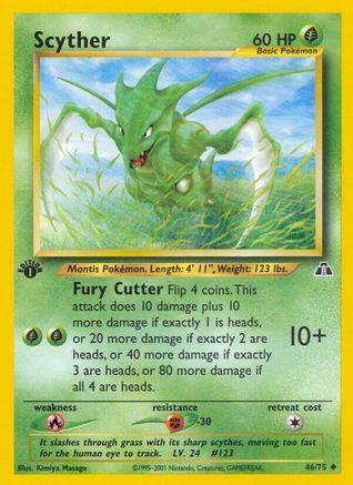 Scyther 46/75 - [Neo Discovery] 1st Edition