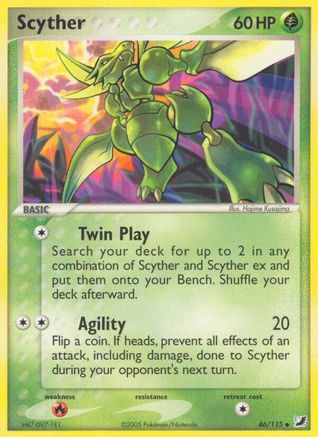 Scyther (46/115) (Estampillé) [EX : Forces invisibles] 