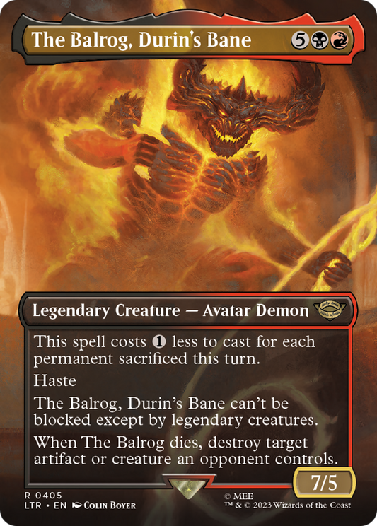 The Balrog, Durin's Bane (LTR-405) - [The Lord of the Rings: Tales of Middle-earth] (Borderless) Foil