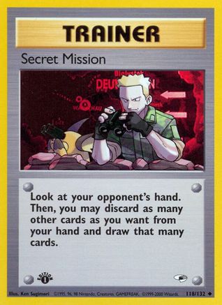 Secret Mission 118/132 - [Gym Heroes] 1st Edition