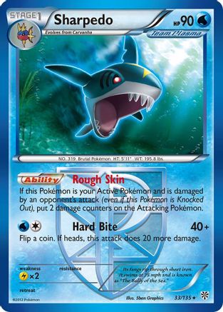 Sharpedo (33/135) [Noir et blanc : Tempête de plasma] 