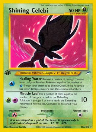 Shining Celebi 106/105 - [Neo Destiny] 1st Edition Holofoil