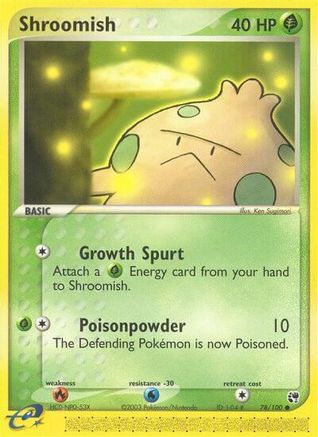 Shroomish 78/100 - [Sandstorm] Reverse Holofoil