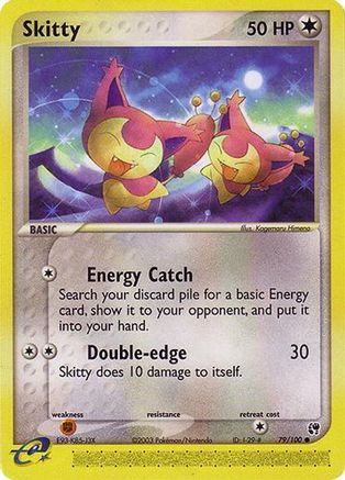 Skitty/100 - [Sandstorm] Reverse Holofoil