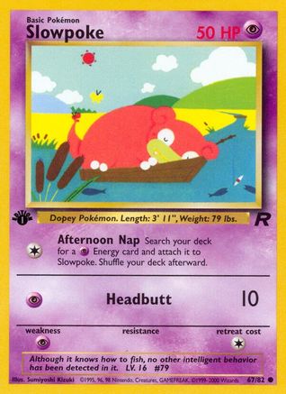 Slowpoke 67/82 - [Team Rocket] 1st Edition