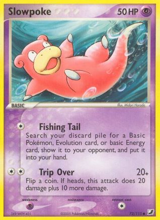 Slowpoke (72/115) (Estampillé) [EX : Forces invisibles] 