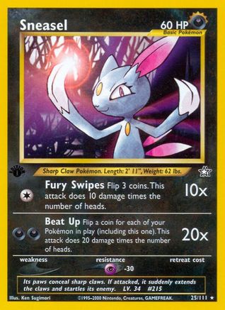 Sneasel 25/111 - [Neo Genesis] 1st Edition