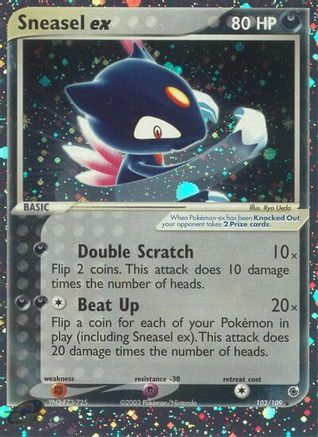 Sneasel ex/109 - [Ruby and Sapphire] Holofoil