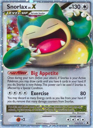 Snorlax Lv.X/111 - [Rising Rivals] Holofoil